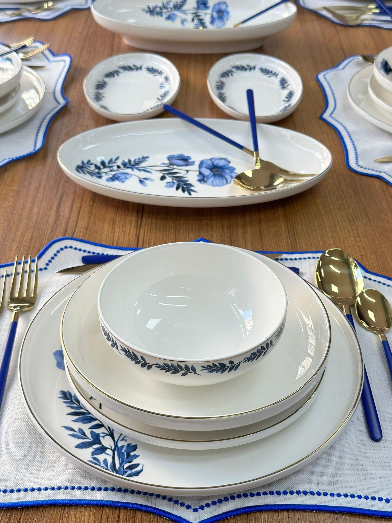 Yemek Takımı 84 Parça 6 Kişilik Blue Violet