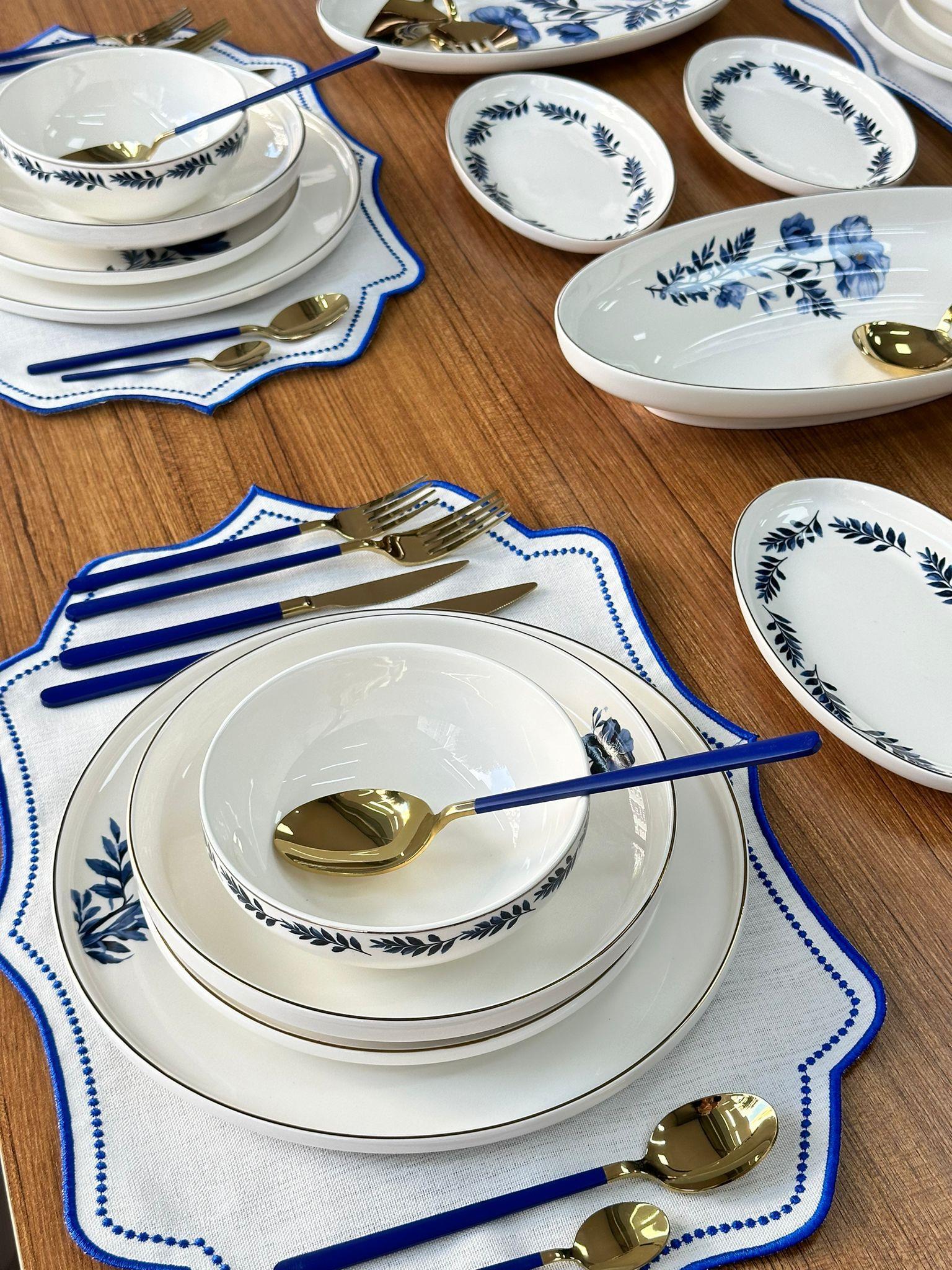 Yemek Takımı 84 Parça 6 Kişilik Blue Violet