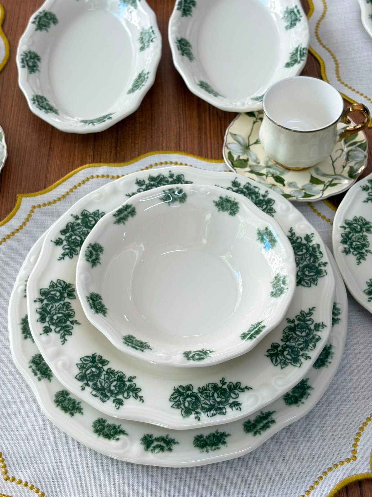 Yemek Takımı 94 Parça 12 Kişilik Flowers Green