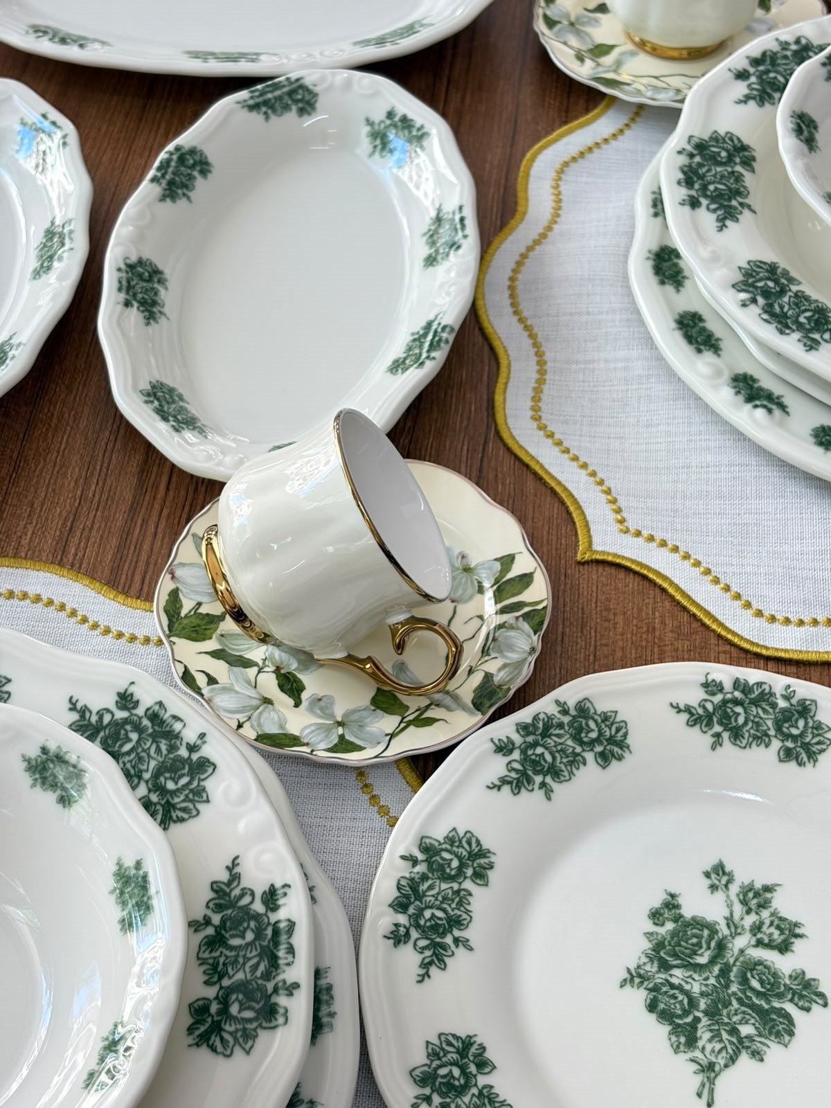 Yemek Takımı 94 Parça 12 Kişilik Flowers Green
