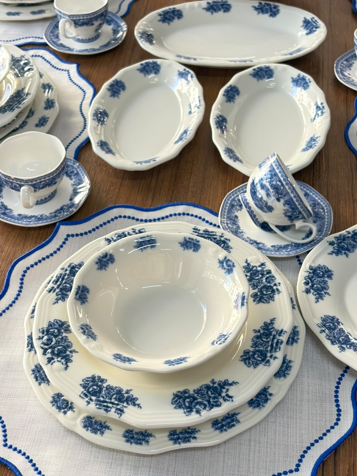 Yemek Takımı 94 Parça 12 Kişilik Flowers Blue