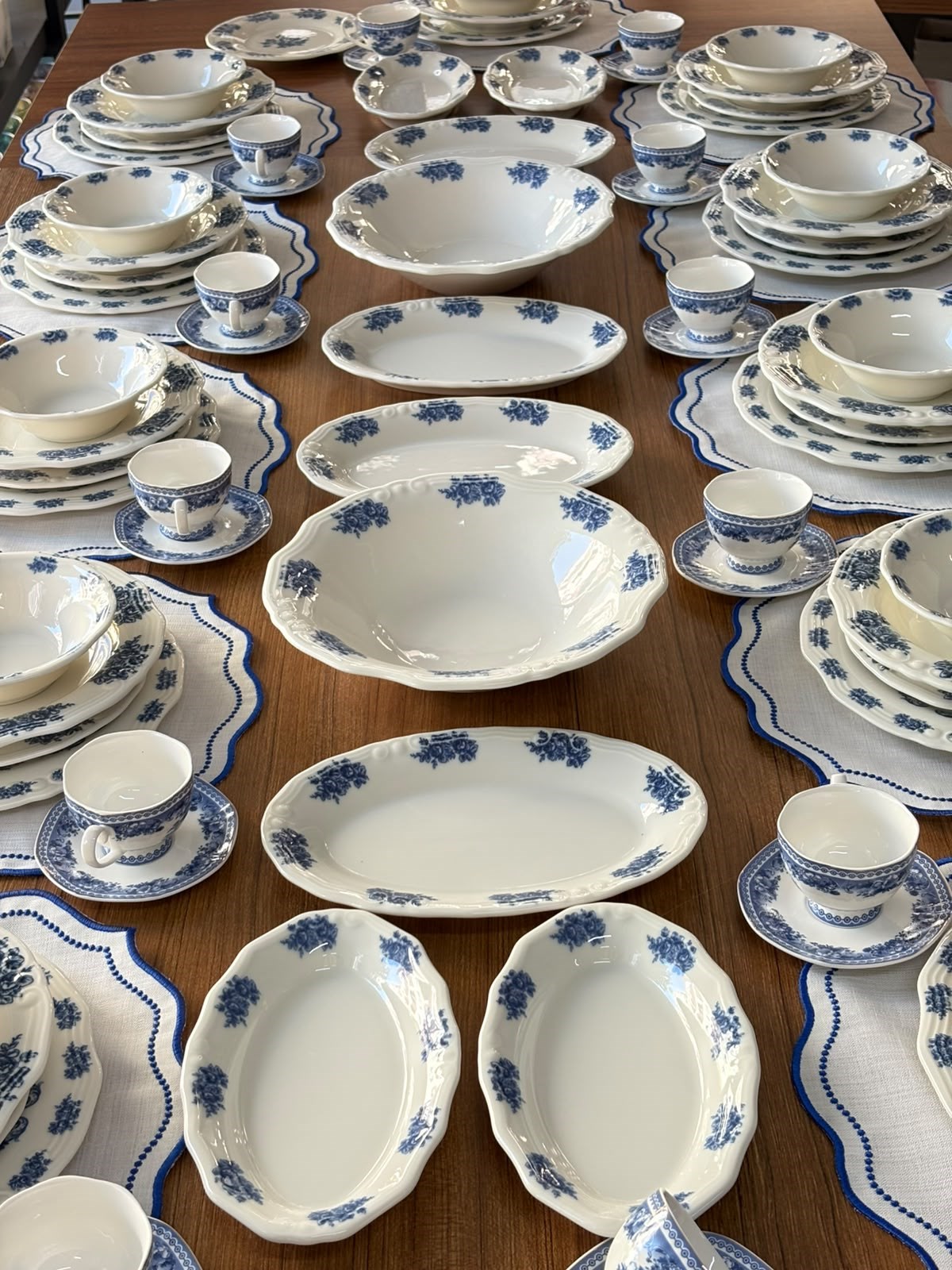 Yemek Takımı 94 Parça 12 Kişilik Flowers Blue