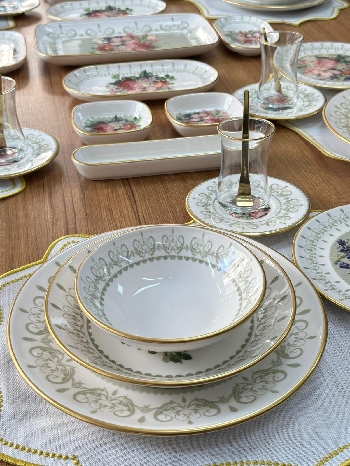 Yemek&Kahvaltı Seti 59 Parça 6 Kişilik Glorya