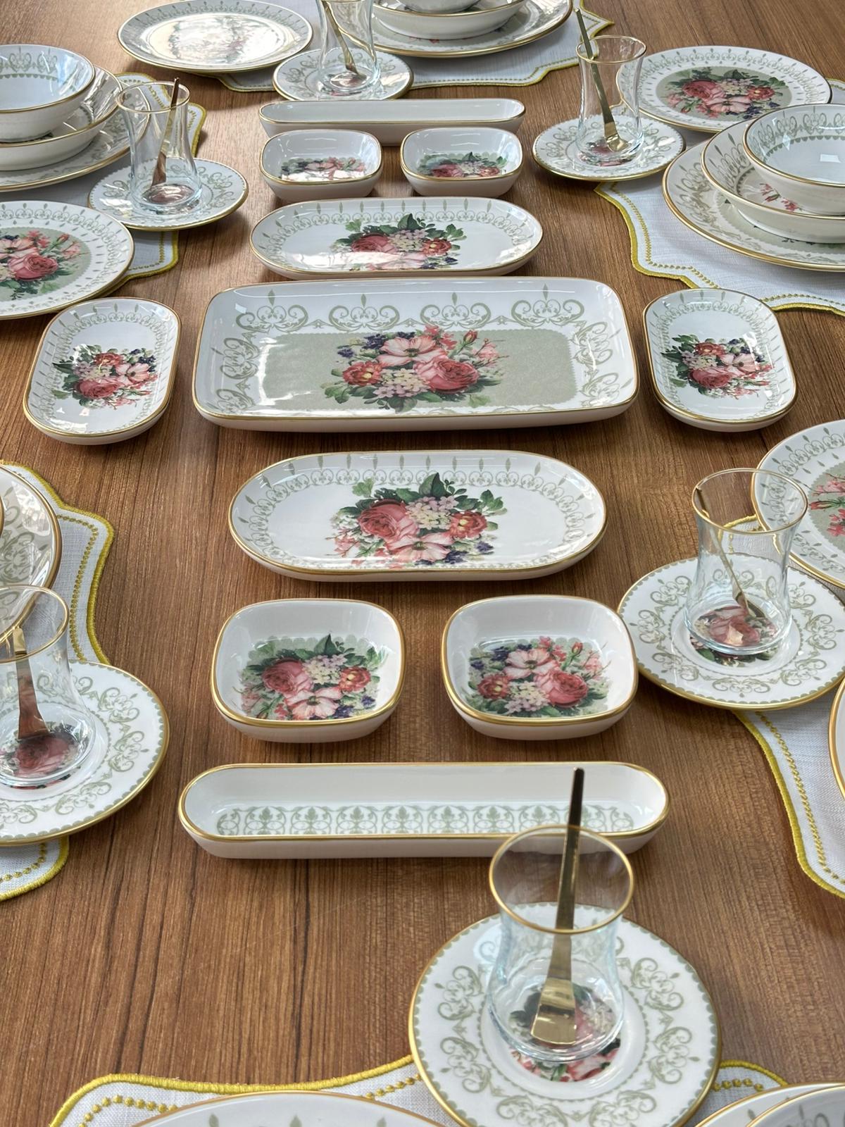 Yemek&Kahvaltı Seti 59 Parça 6 Kişilik Glorya