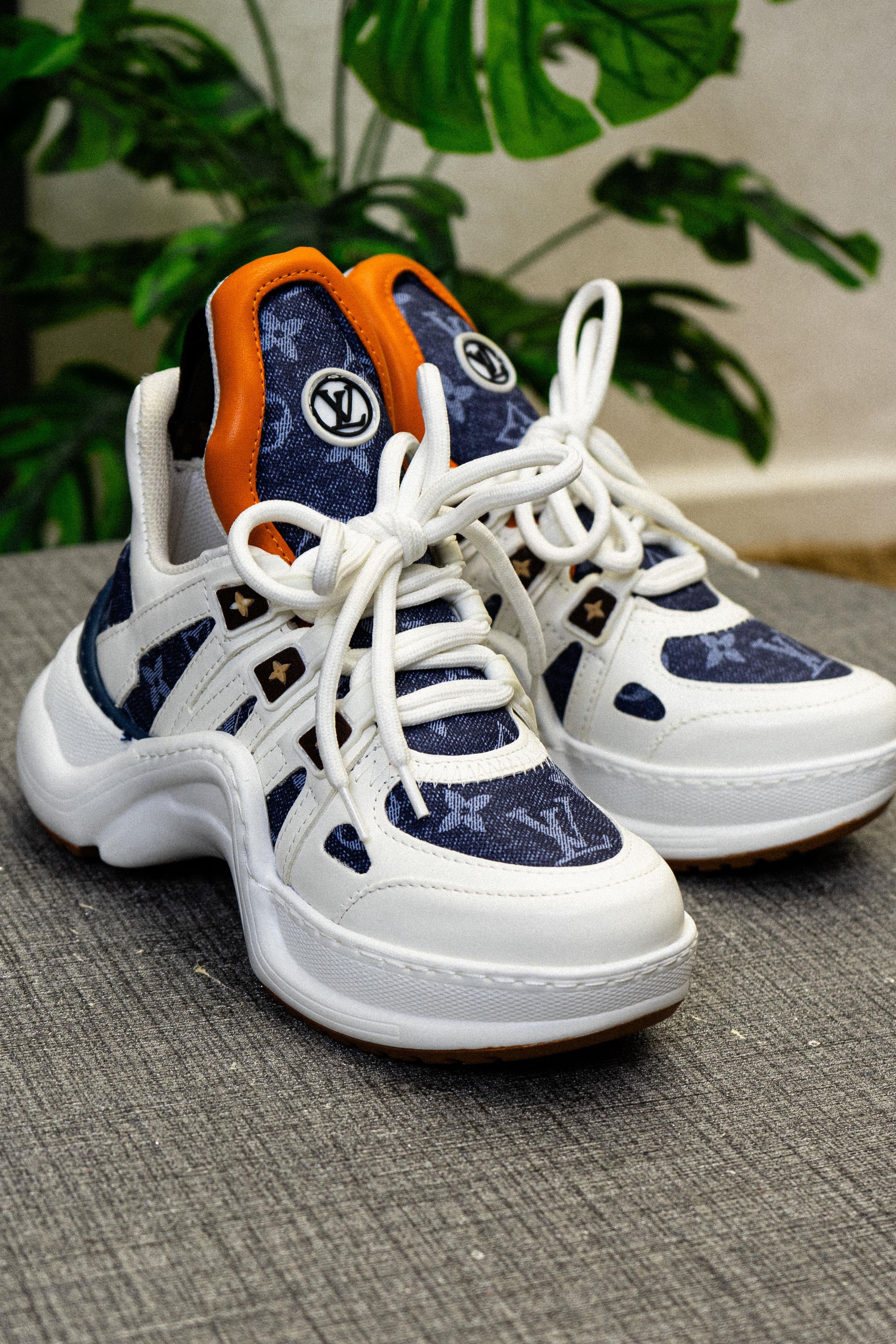Woli Beyaz Mavi Kadın Spor Ayakkabı - 7 Cm Kalın Topuk, Günlük Rahat Sneaker, Şık ve Konforlu Tasarım