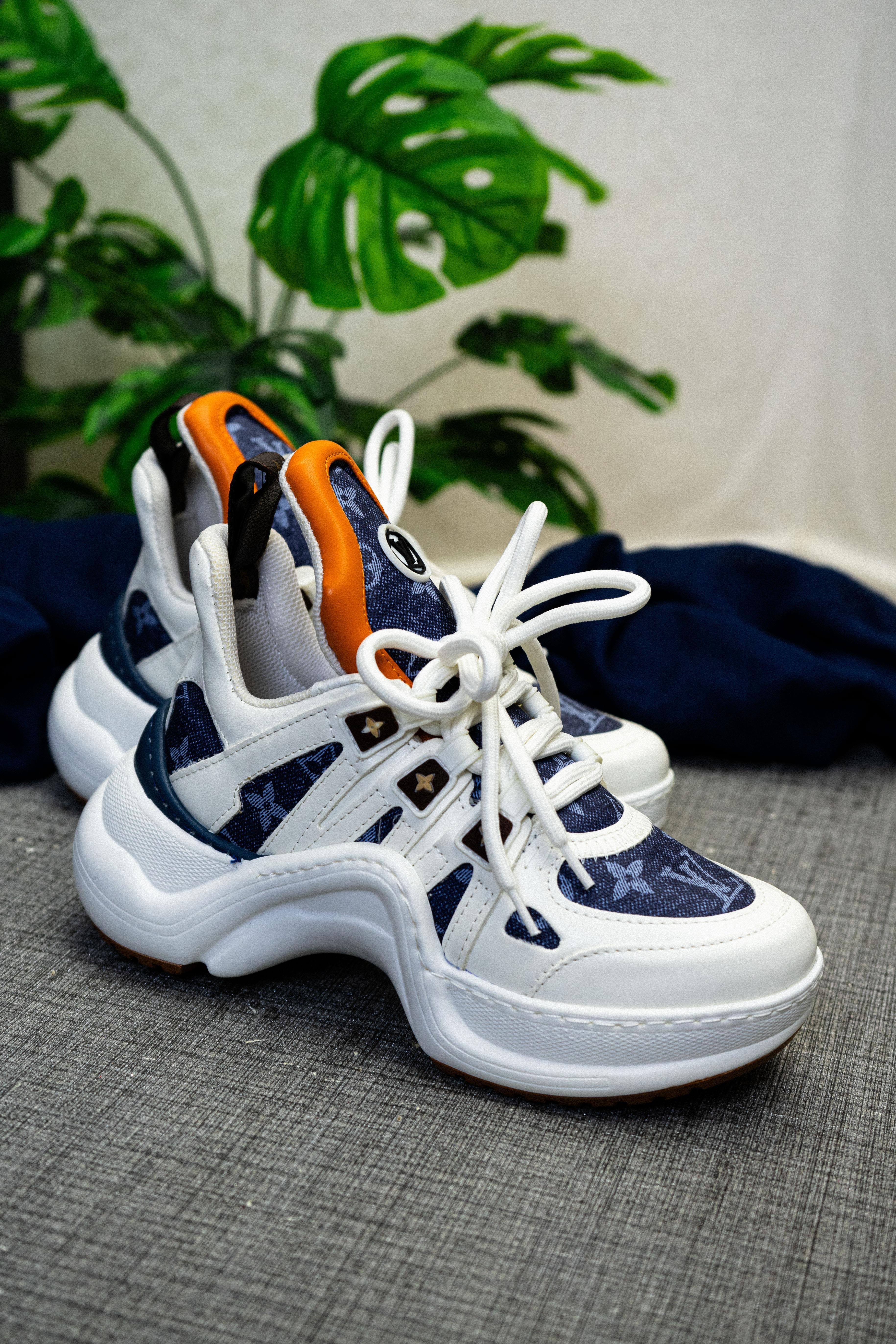 Woli Beyaz Mavi Kadın Spor Ayakkabı - 7 Cm Kalın Topuk, Günlük Rahat Sneaker, Şık ve Konforlu Tasarım
