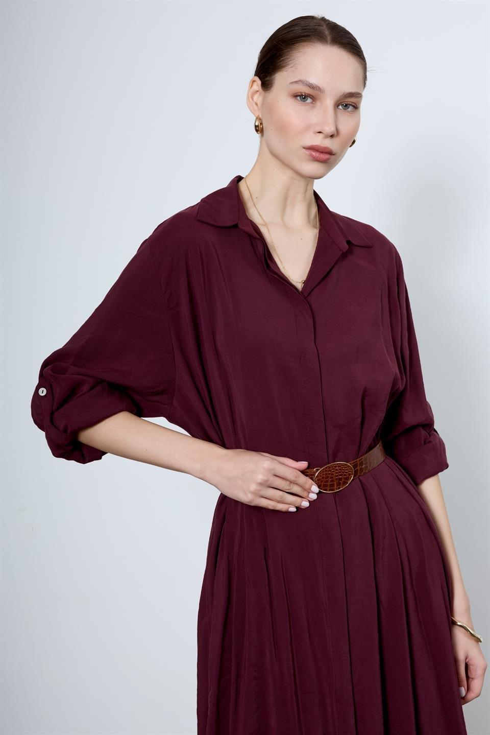 3270 GÖMLEK ELBİSE MÜRDÜM