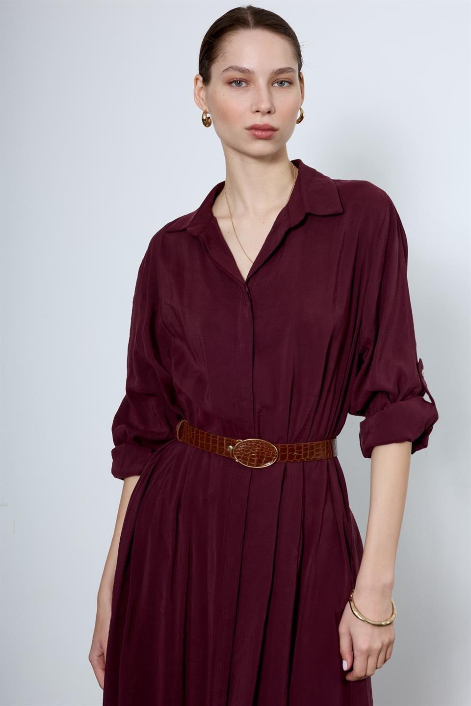 3270 GÖMLEK ELBİSE MÜRDÜM