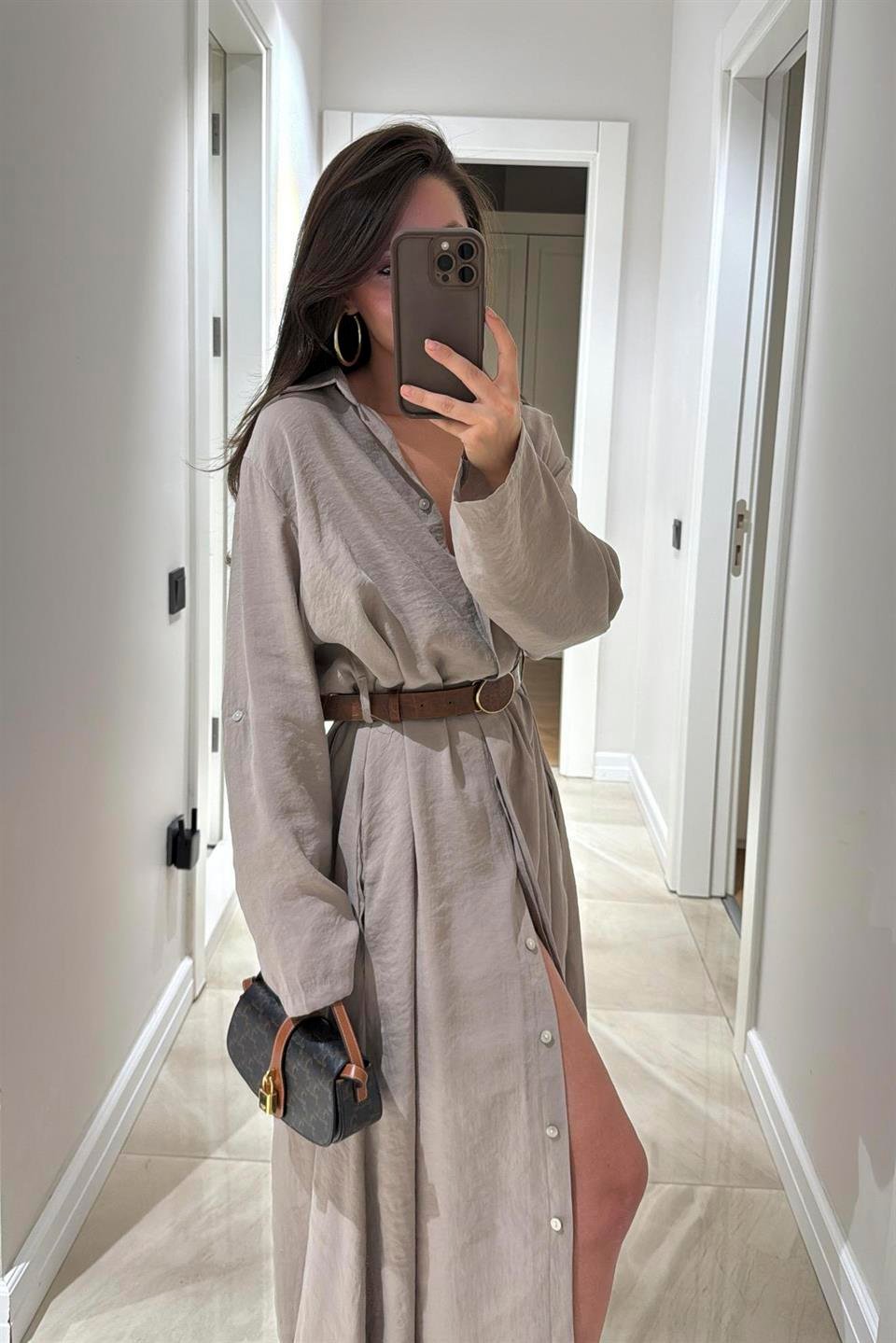 3270 GÖMLEK ELBİSE VİZON