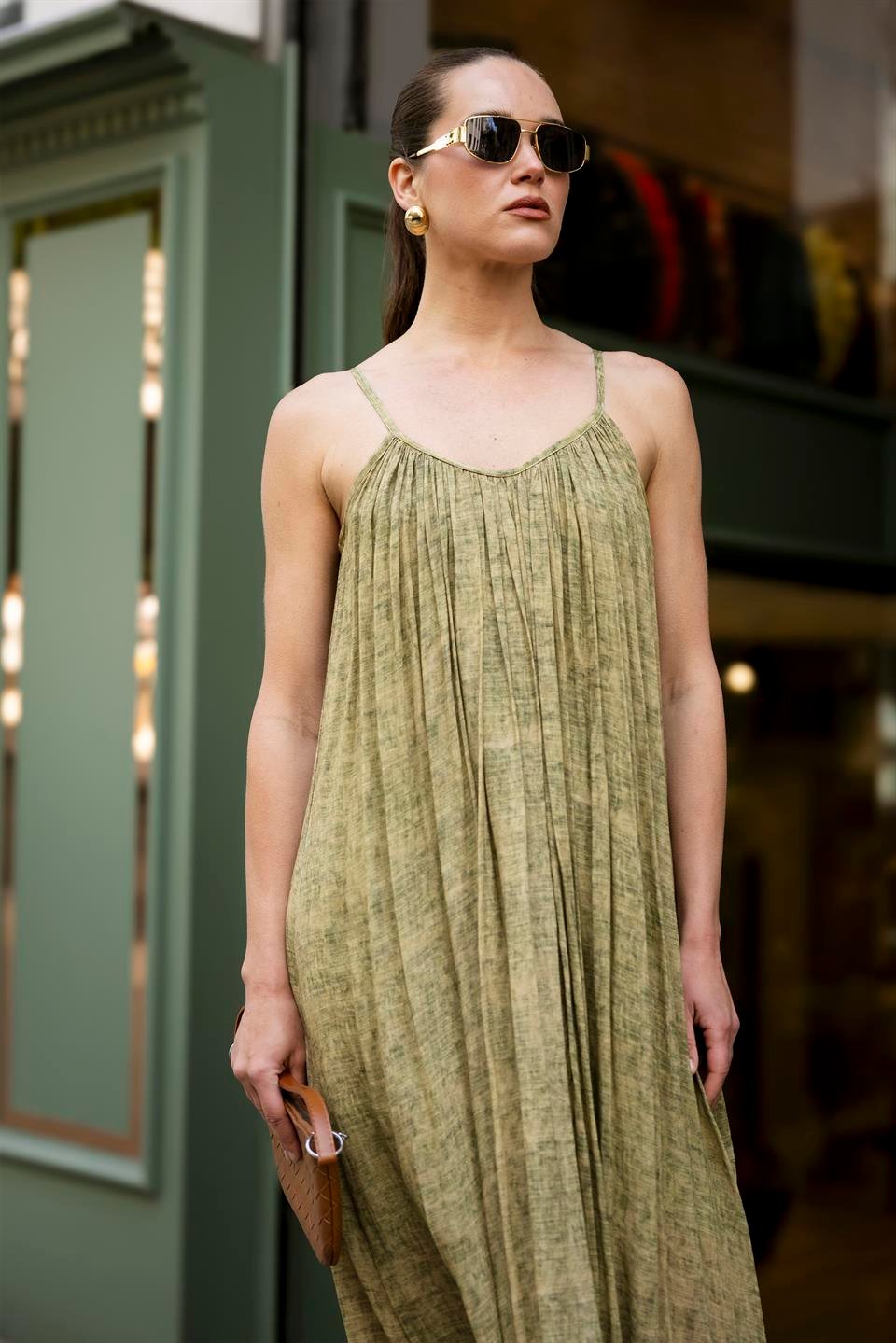 3291 ASKILI ELBİSE (3173) HAKİ