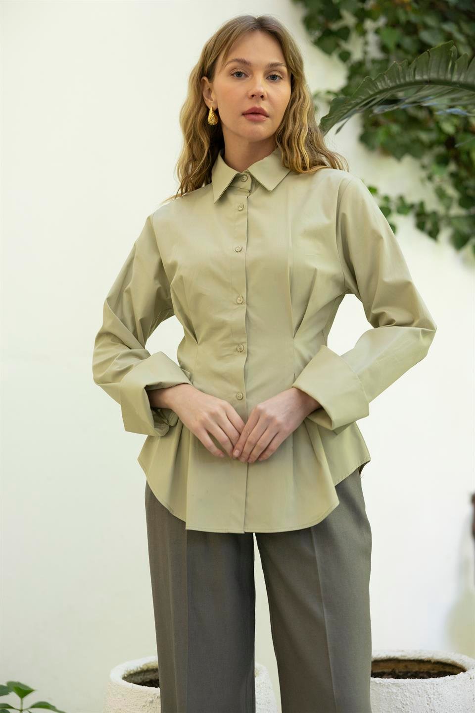 4965 PİLİLİ GÖMLEK AÇIK HAKİ