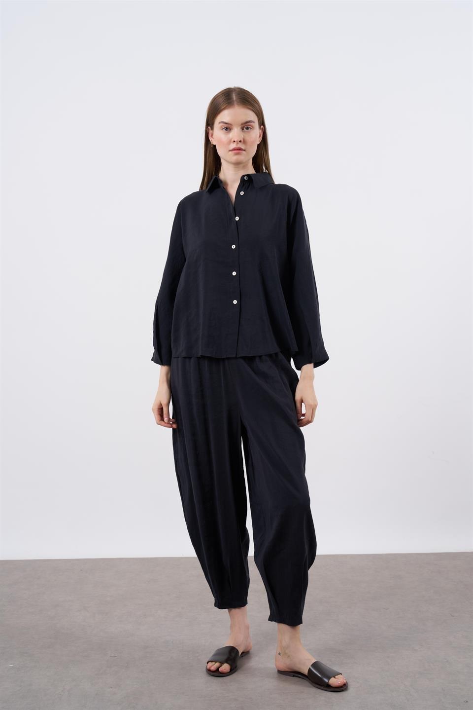 50957 GÖMLEK PANTOLON TAKIM SİYAH