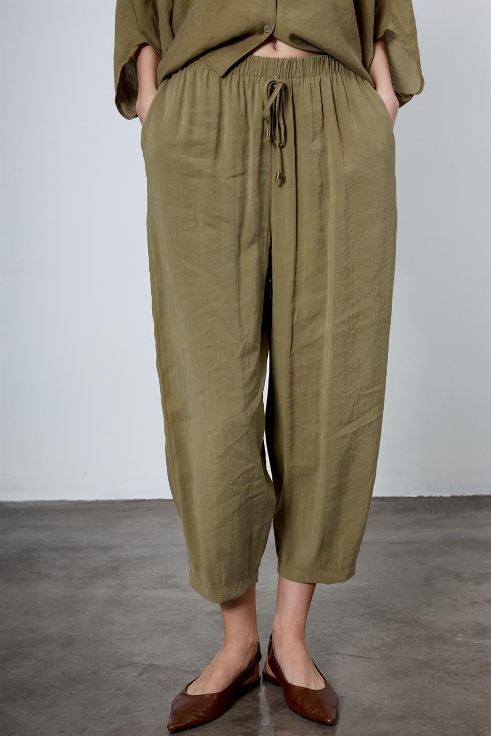 51106 BELİ LASTİKLİ PANTOLON HAKİ