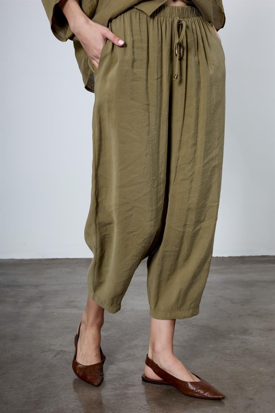 51106 BELİ LASTİKLİ PANTOLON HAKİ