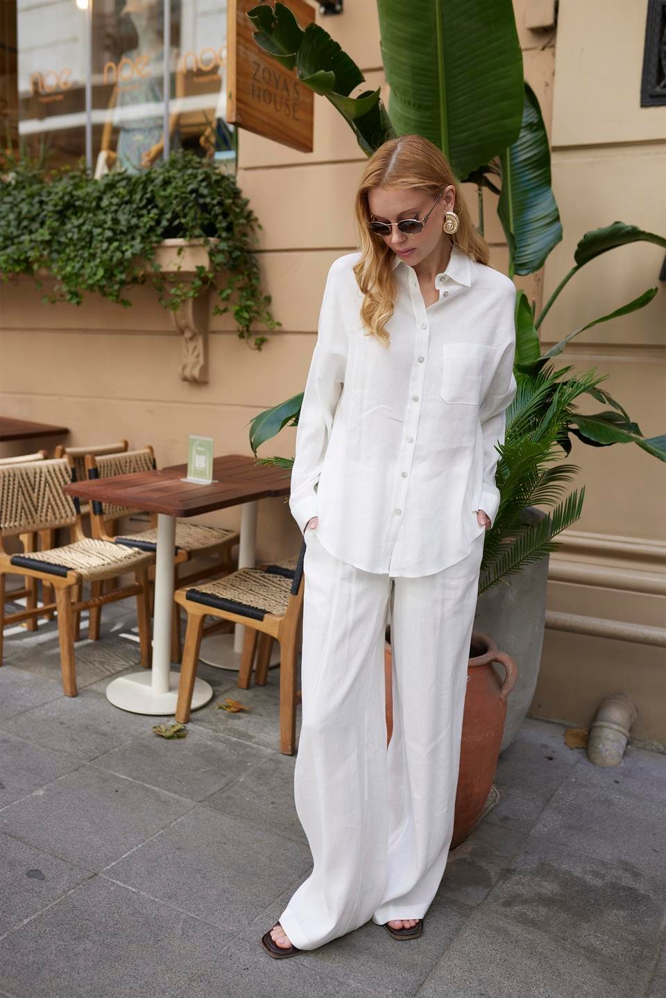 51125 GÖMLEK PANTOLON TAKIM BEYAZ