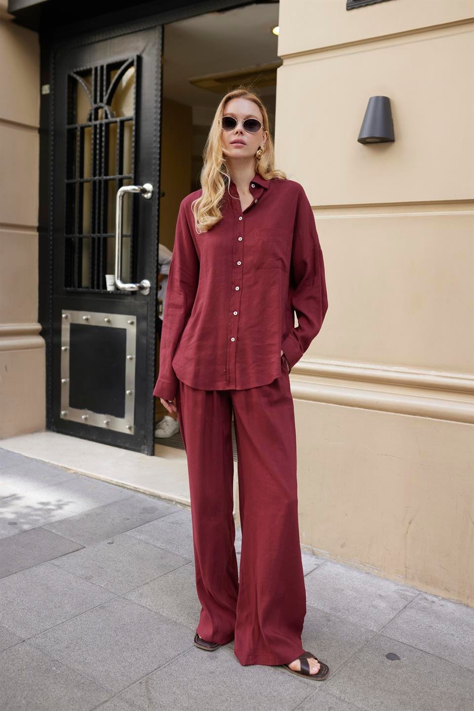 51125 GÖMLEK PANTOLON TAKIM BORDO