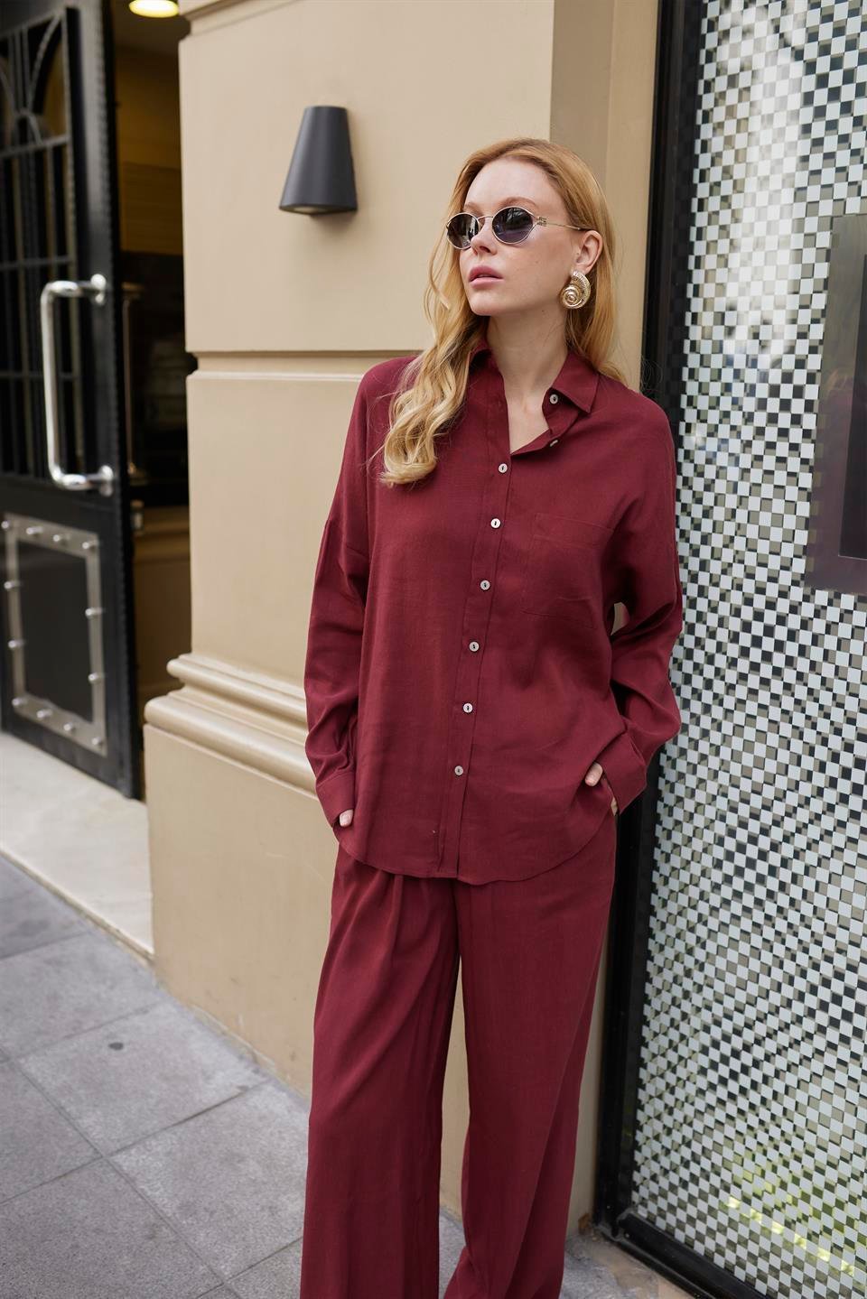 51125 GÖMLEK PANTOLON TAKIM BORDO