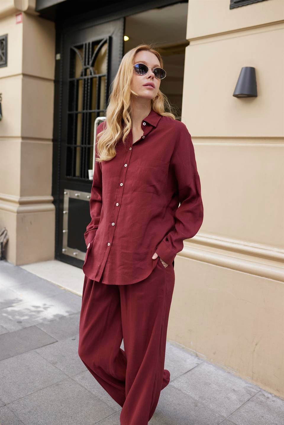 51125 GÖMLEK PANTOLON TAKIM BORDO