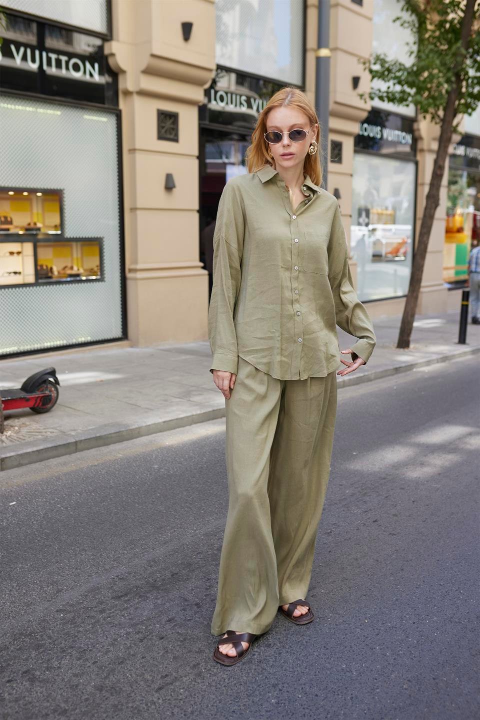 51125 GÖMLEK PANTOLON TAKIM HAKİ