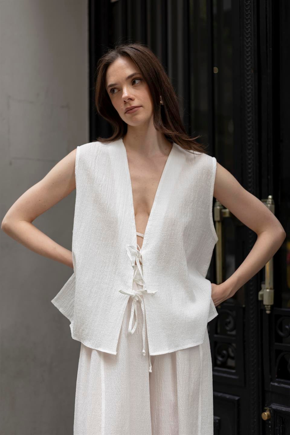 51155 YELEK PANTOLON TAKIM BEYAZ