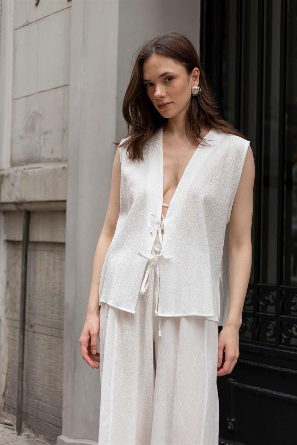 51155 YELEK PANTOLON TAKIM BEYAZ