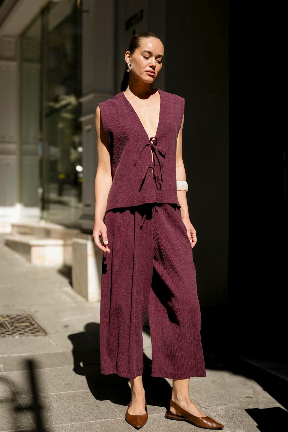 51155 YELEK PANTOLON TAKIM BORDO