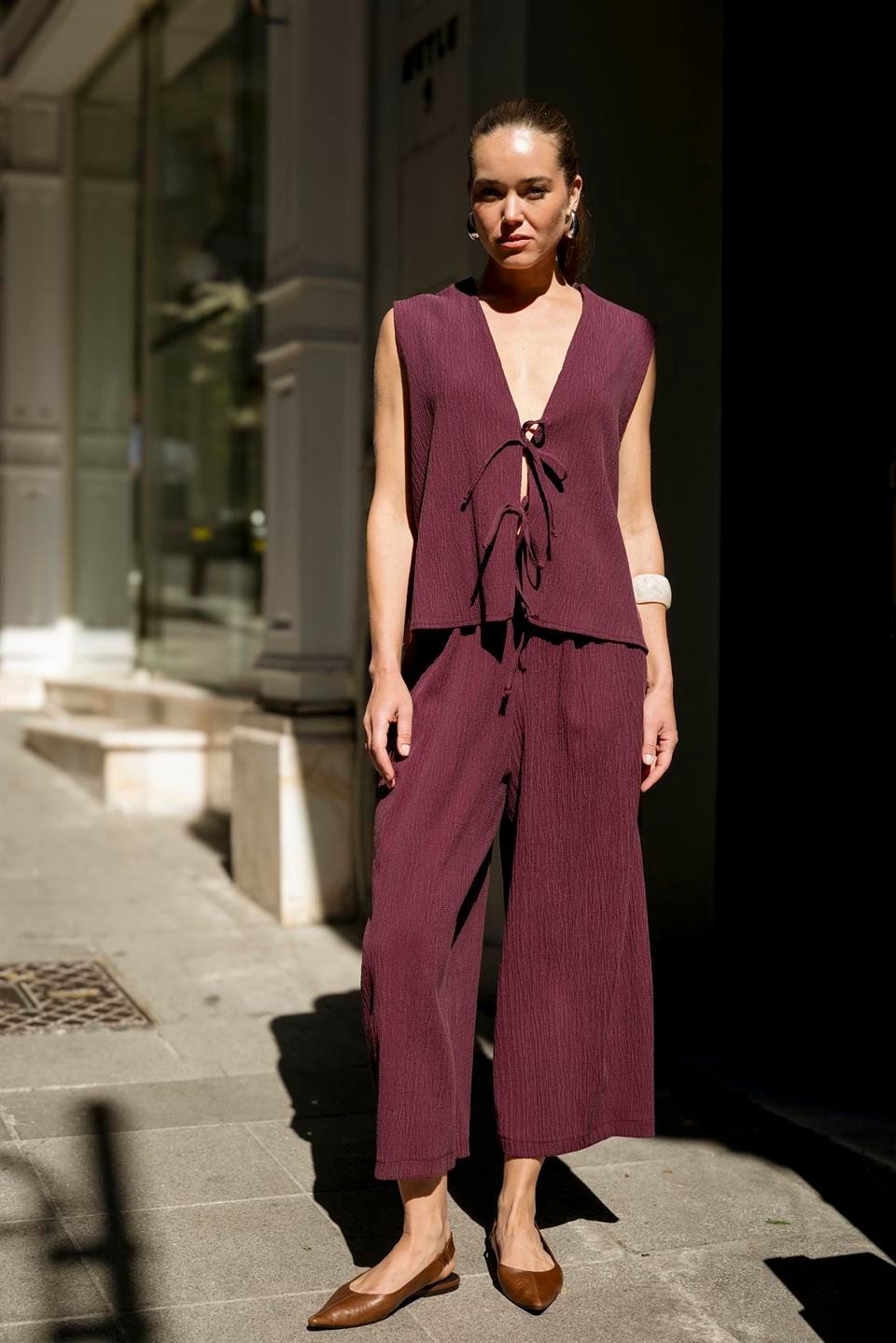 51155 YELEK PANTOLON TAKIM BORDO