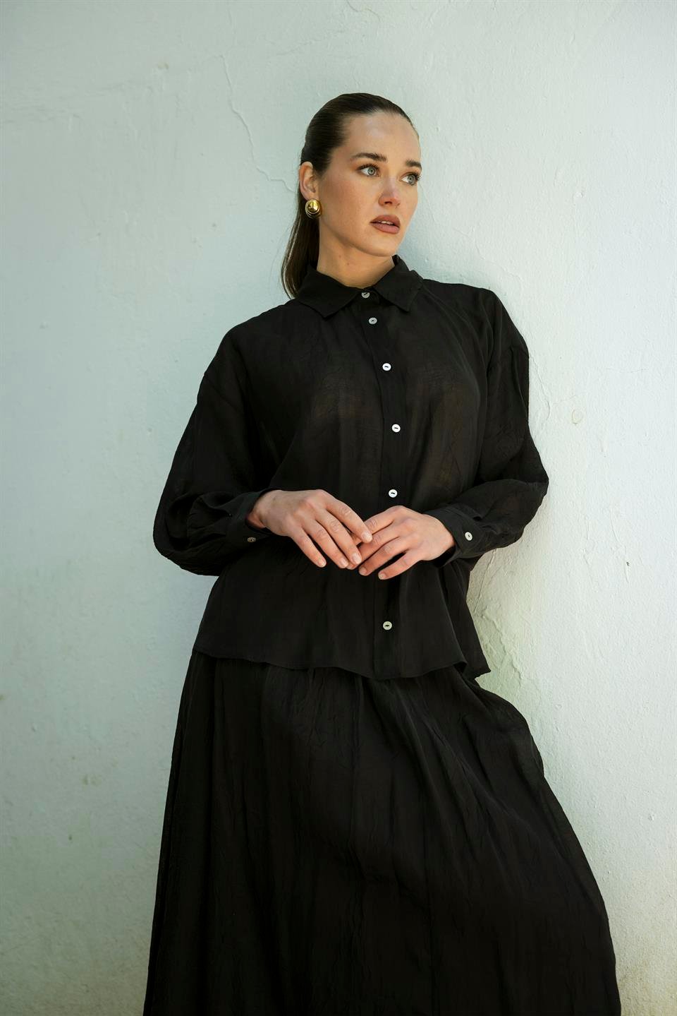 51159 GÖMLEK ETEK TAKIM SİYAH