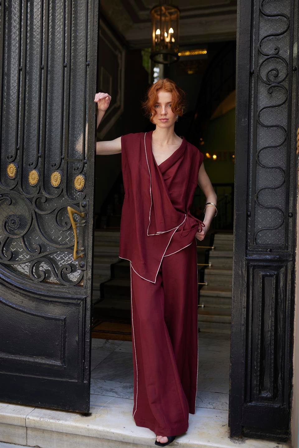 51160 KİMONO TAKIM BORDO