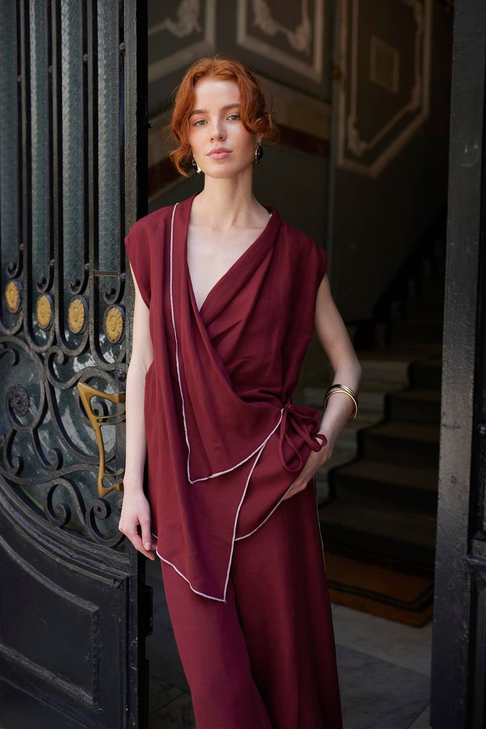 51160 KİMONO TAKIM BORDO