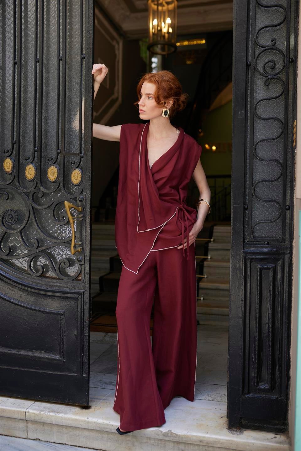 51160 KİMONO TAKIM BORDO