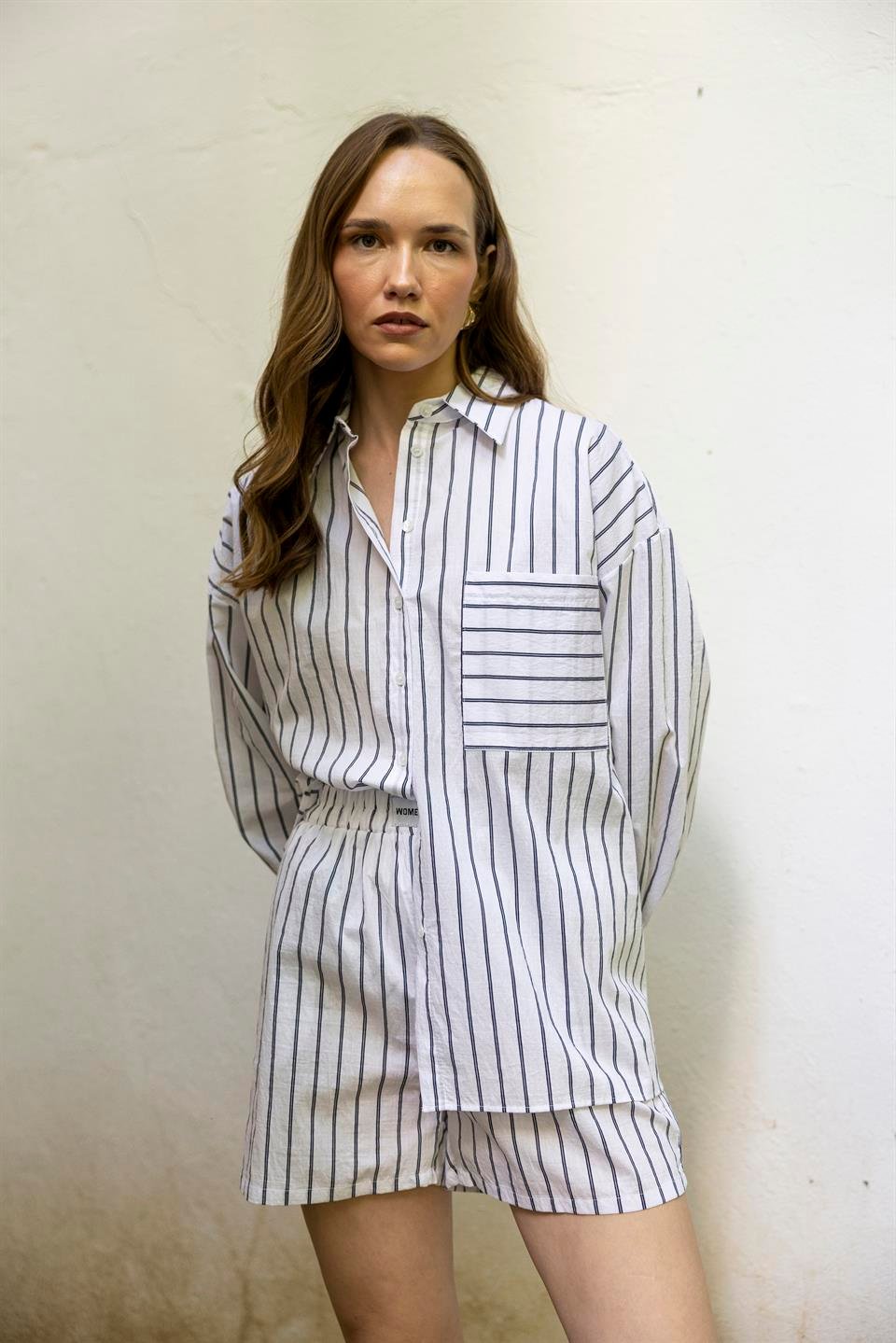 51177 GÖMLEK ŞORT TAKIM BEYAZ