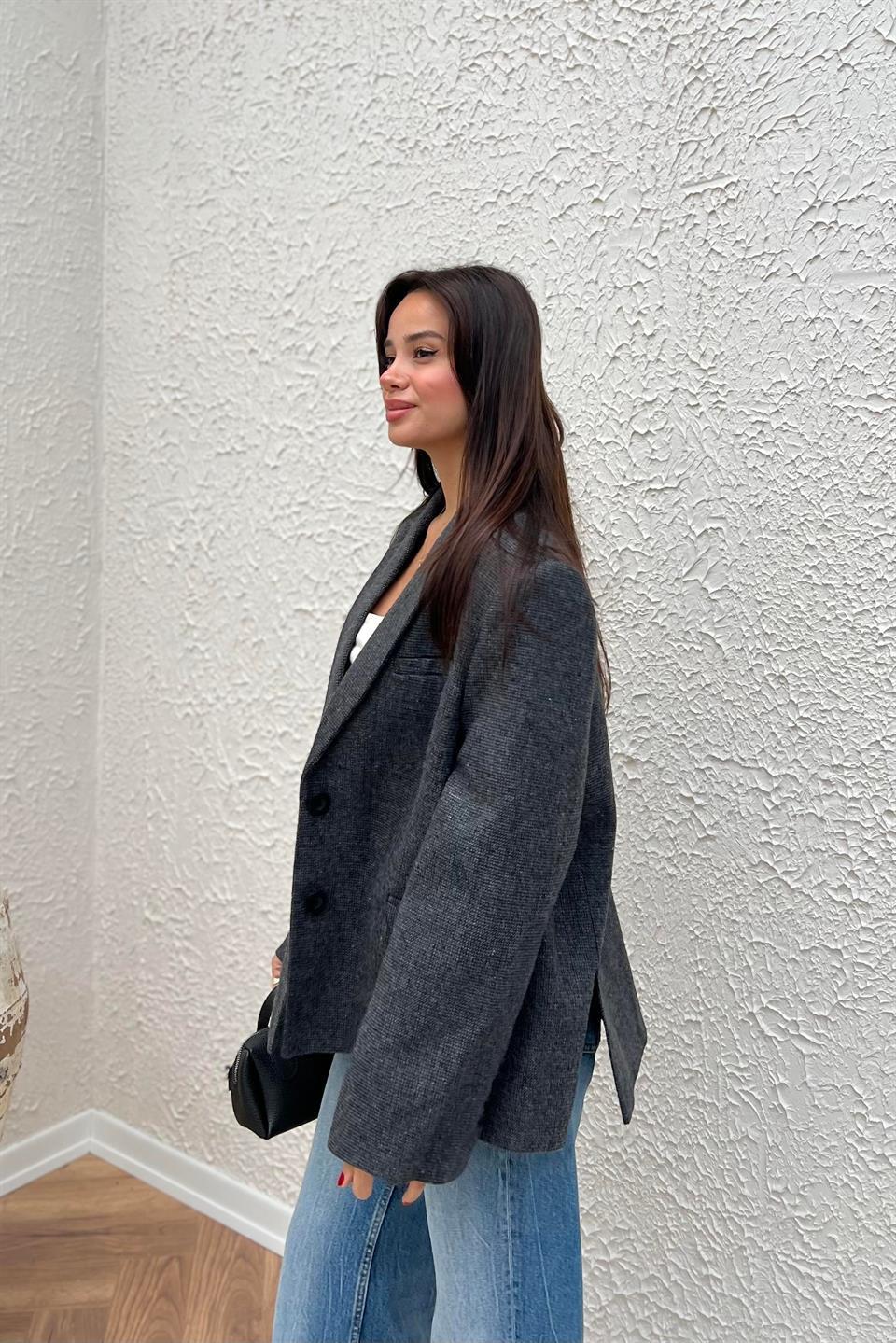 9488 KUŞGÖZÜ CEKET SİYAH