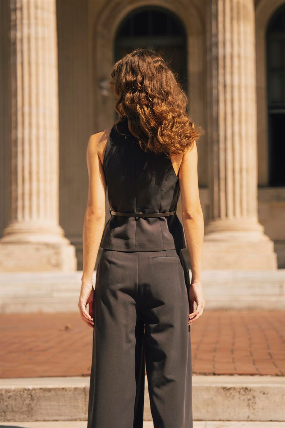 9600 YELEK PANTOLON TAKIM KOYU KAHVE