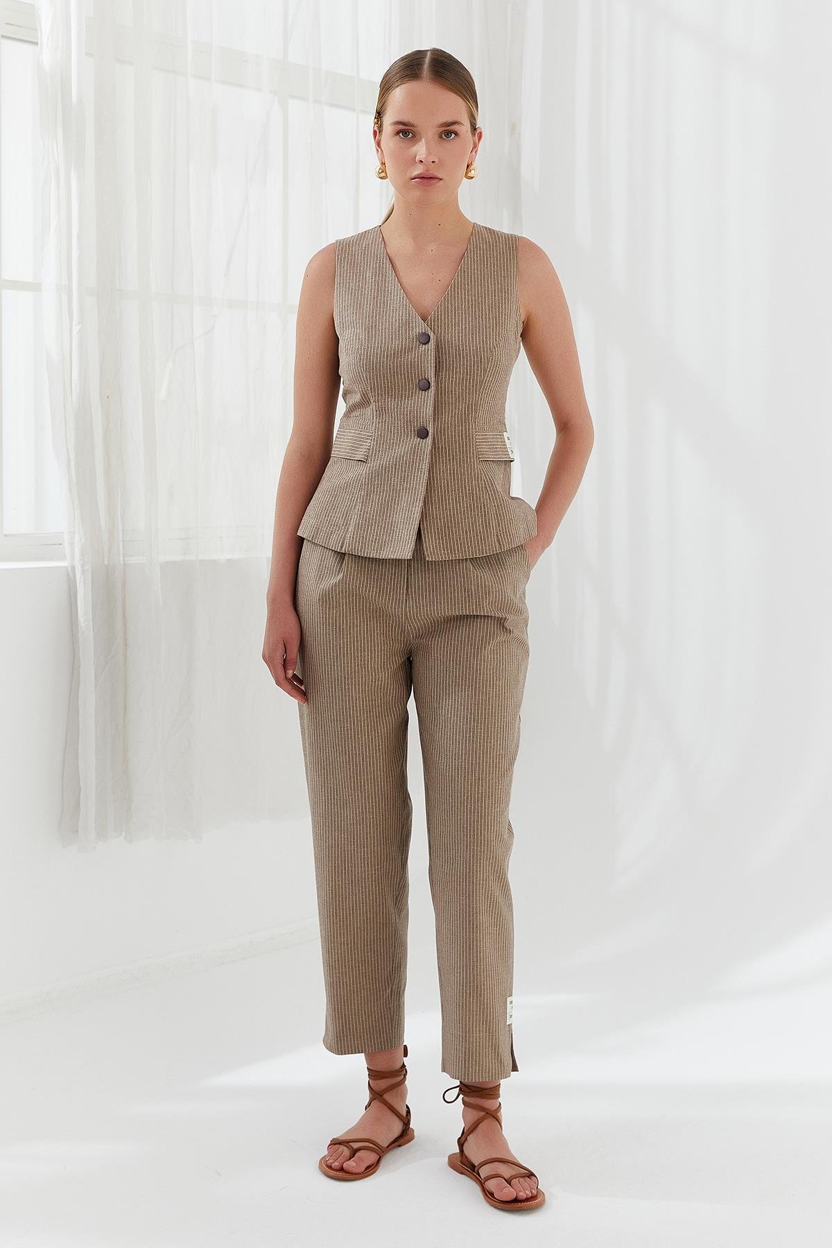 NAAR 12726 YELEK KAHVERENGİ