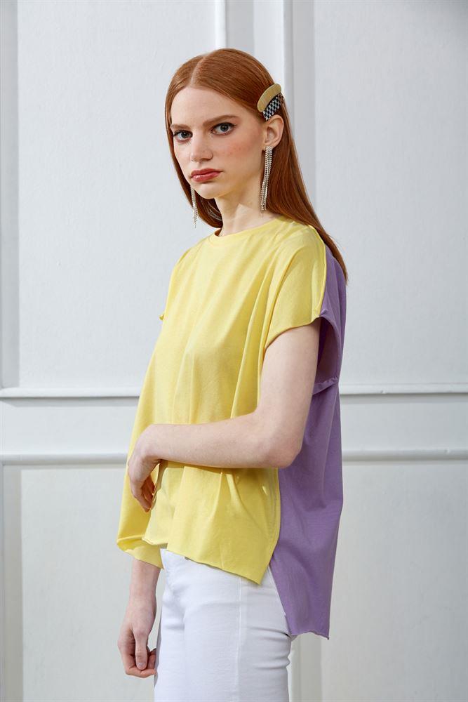 NAAR 61320 TSHİRT SARI-LİLA