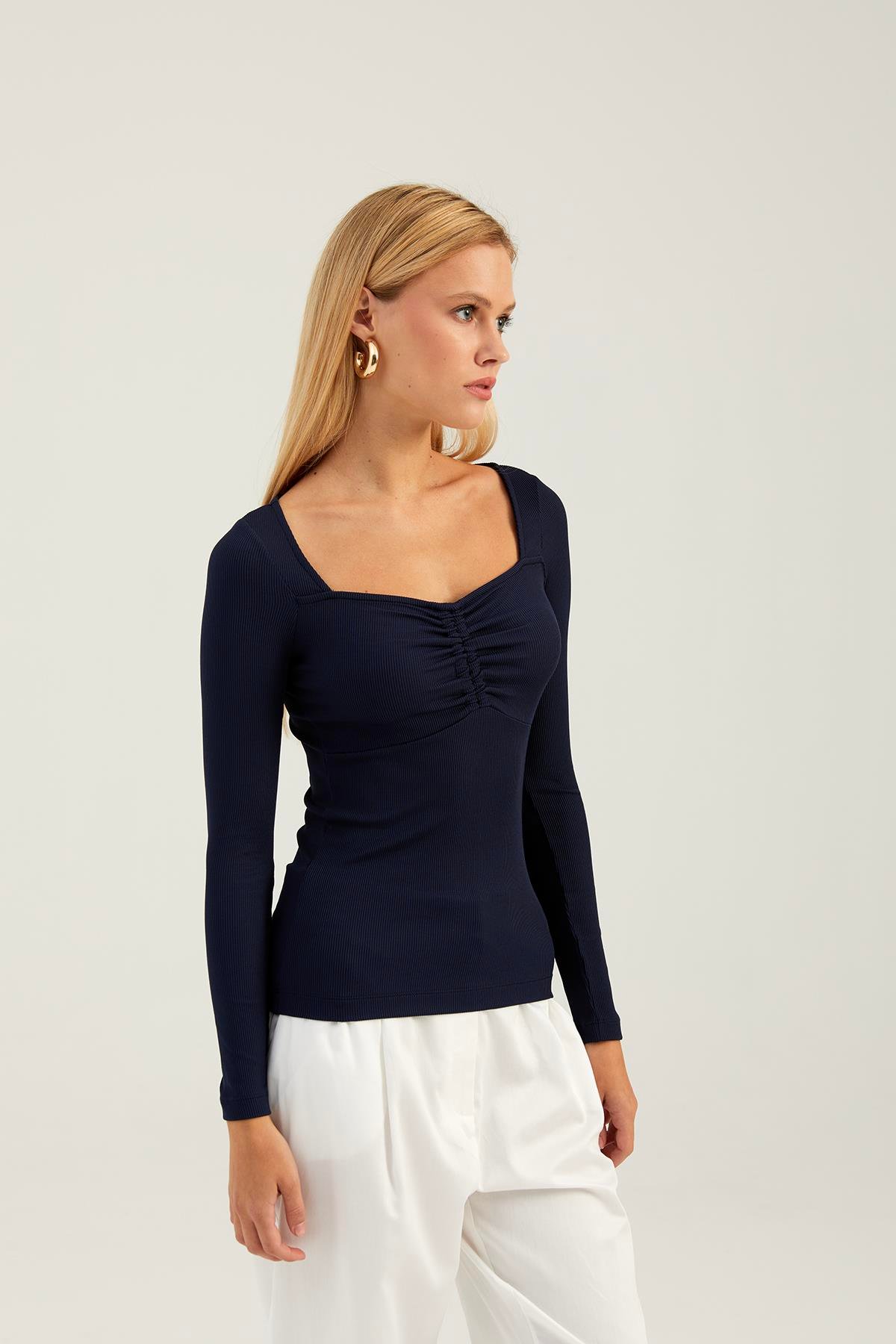 NAAR 61333 BLUZ LACİVERT