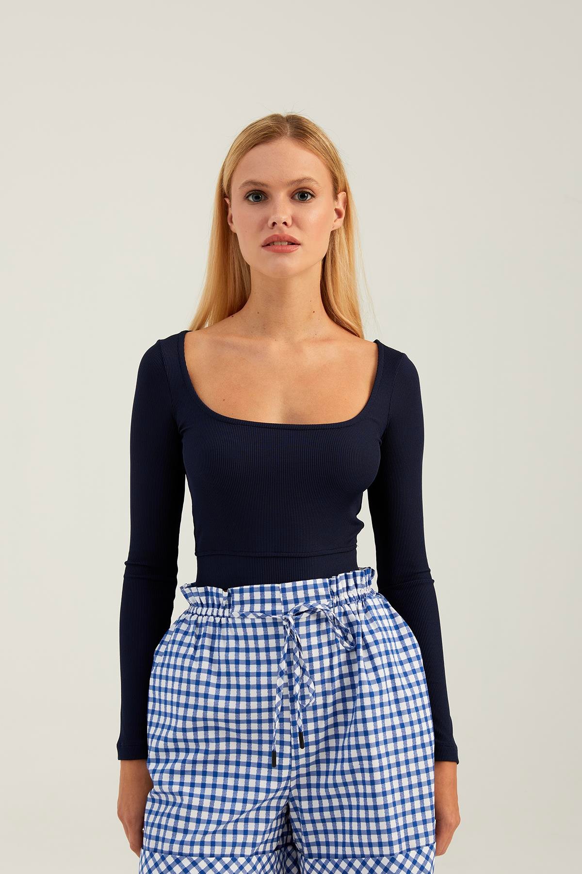 NAAR 61336 BLUZ LACİVERT