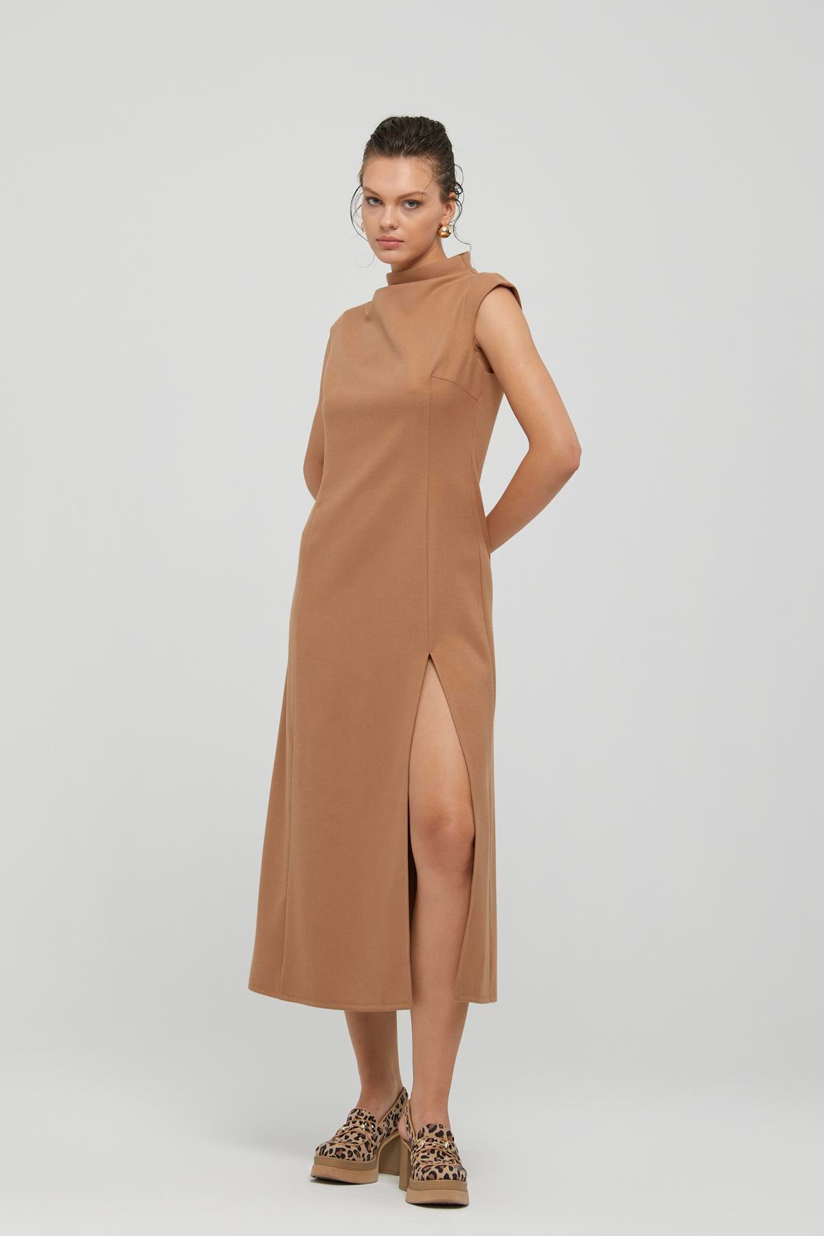 NAAR 91113 ELBİSE CAMEL