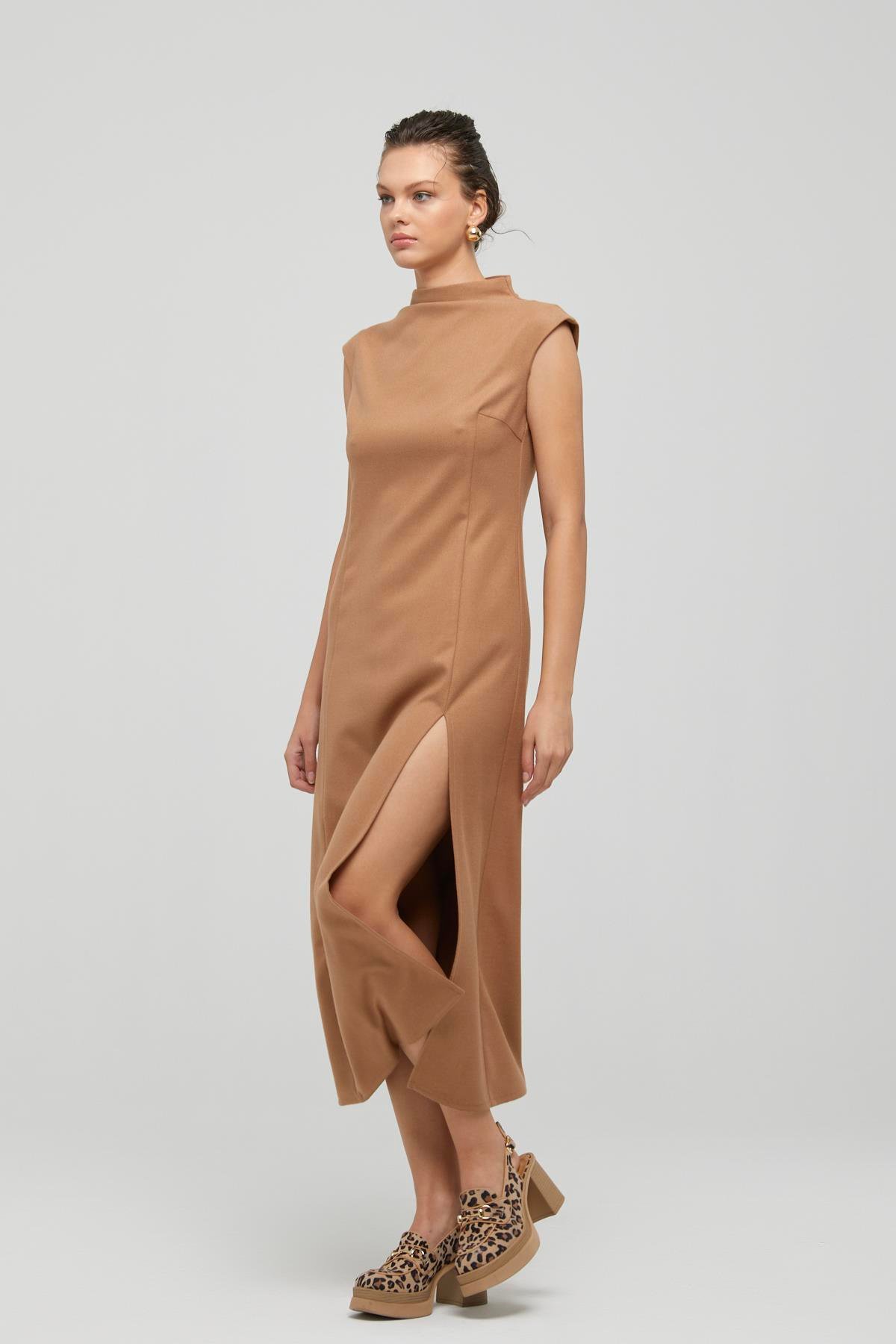 NAAR 91113 ELBİSE CAMEL