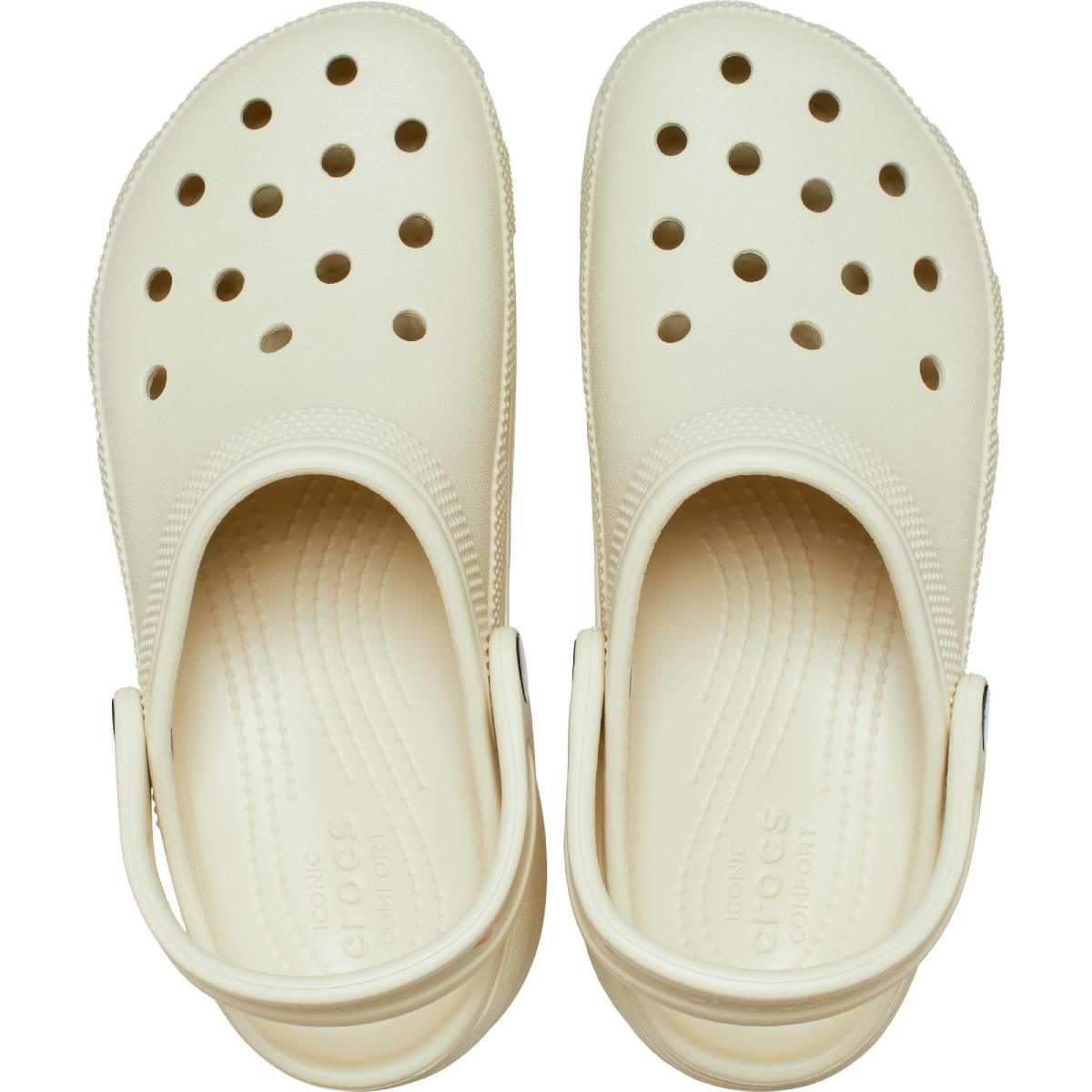 Crocs Classic Platform Clog 206750-2Y2 Kadın Kemik Rengi Terlik