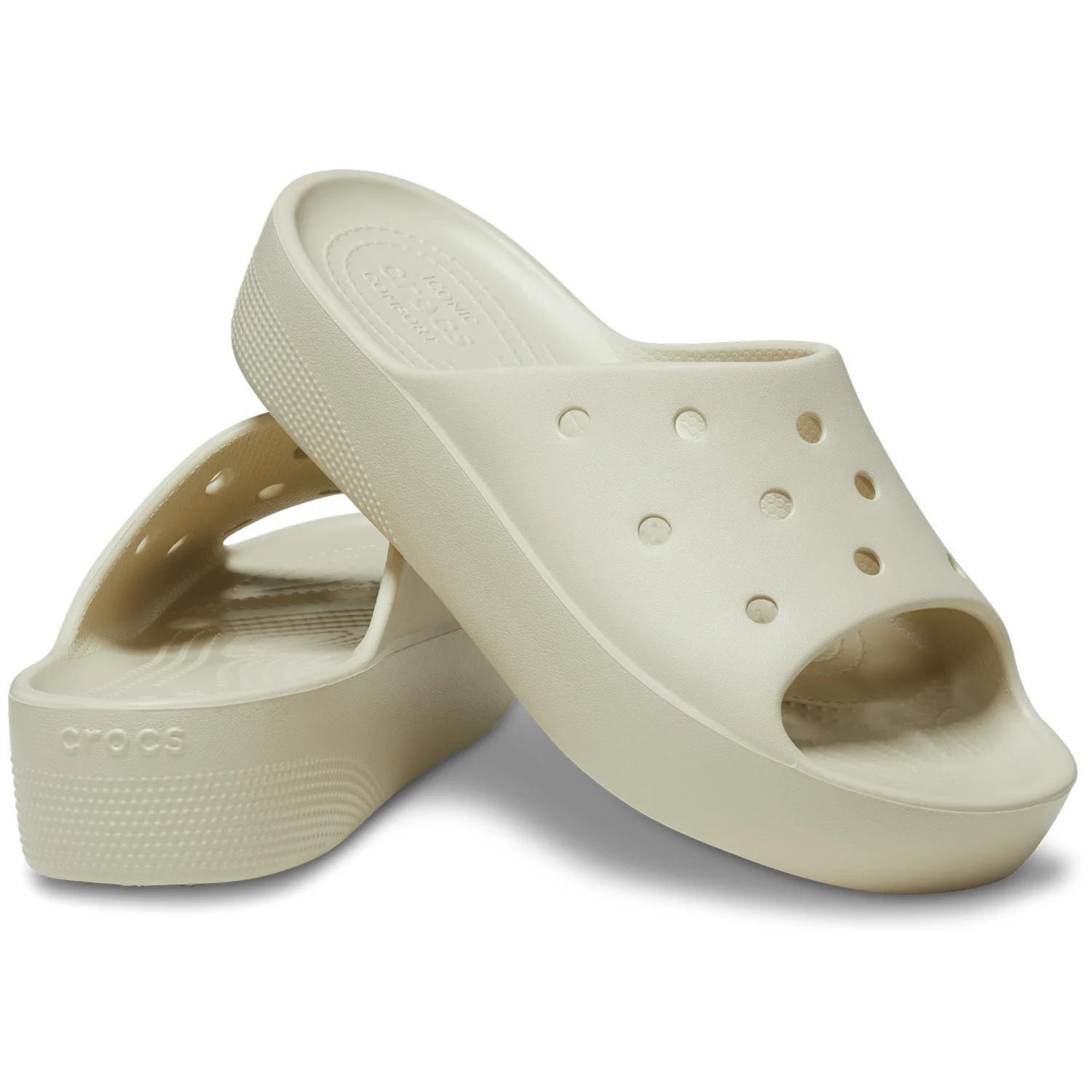 Crocs Classic Platform Clog 208180-2Y2 Kadın Bej Terlik
