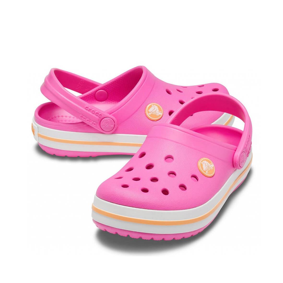 Crocs Crocband Clog K Electric Pink / Cantaloupe Çocuk Pembe Renk Terlik