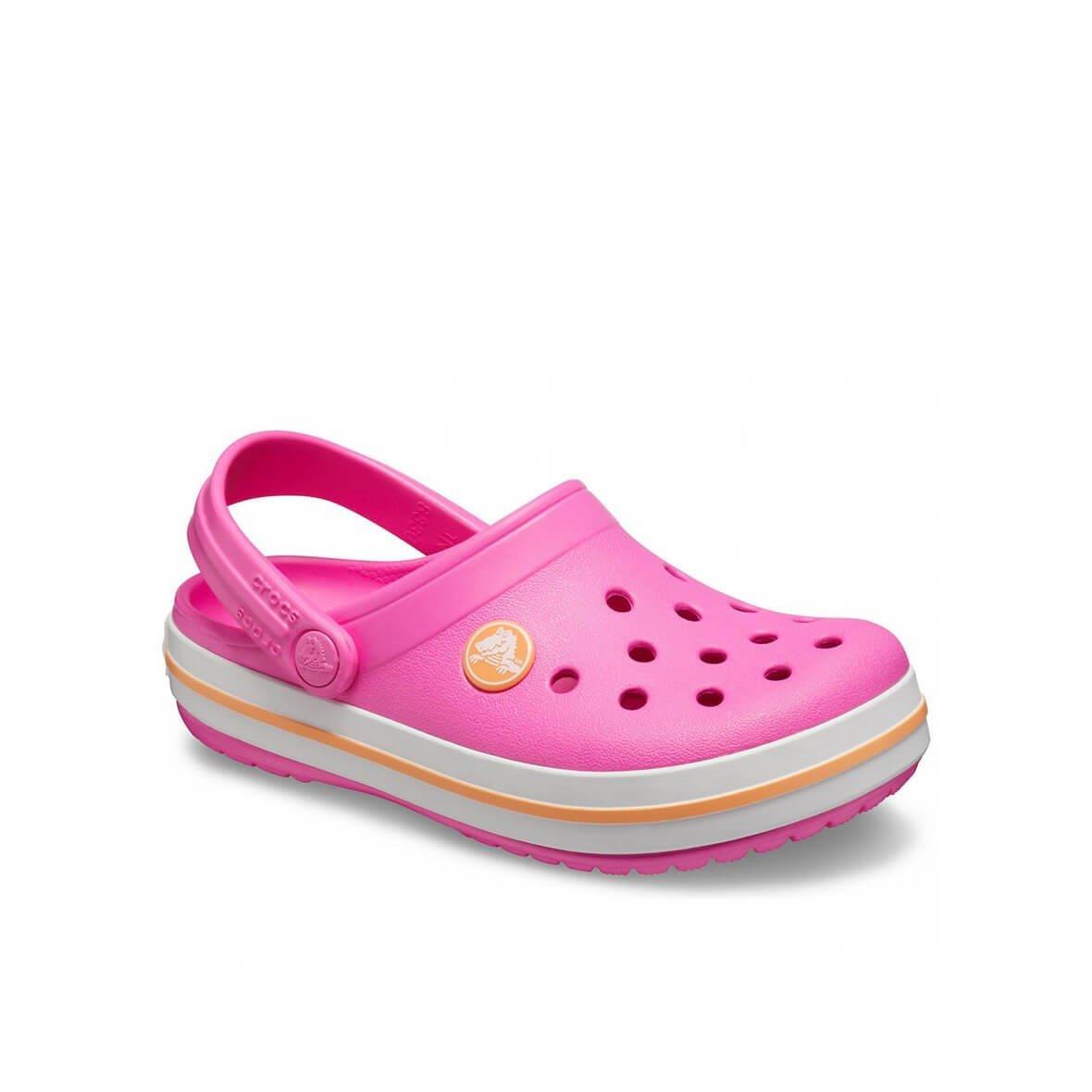 Crocs Crocband Clog K Electric Pink / Cantaloupe Çocuk Pembe Renk Terlik