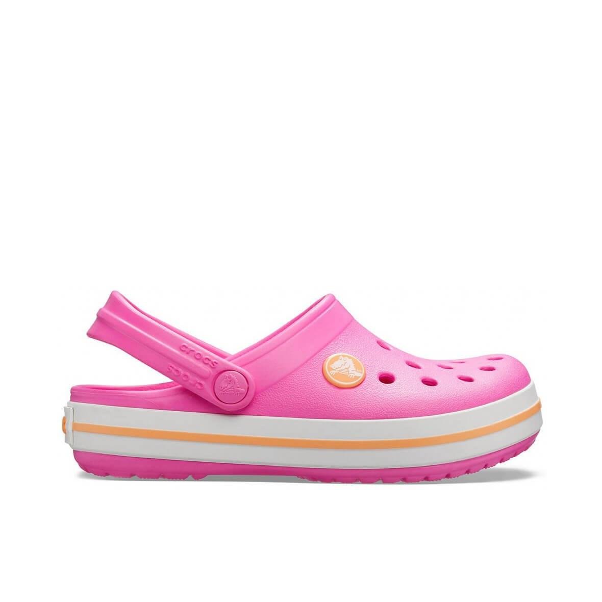 Crocs Crocband Clog K Electric Pink / Cantaloupe Çocuk Pembe Renk Terlik