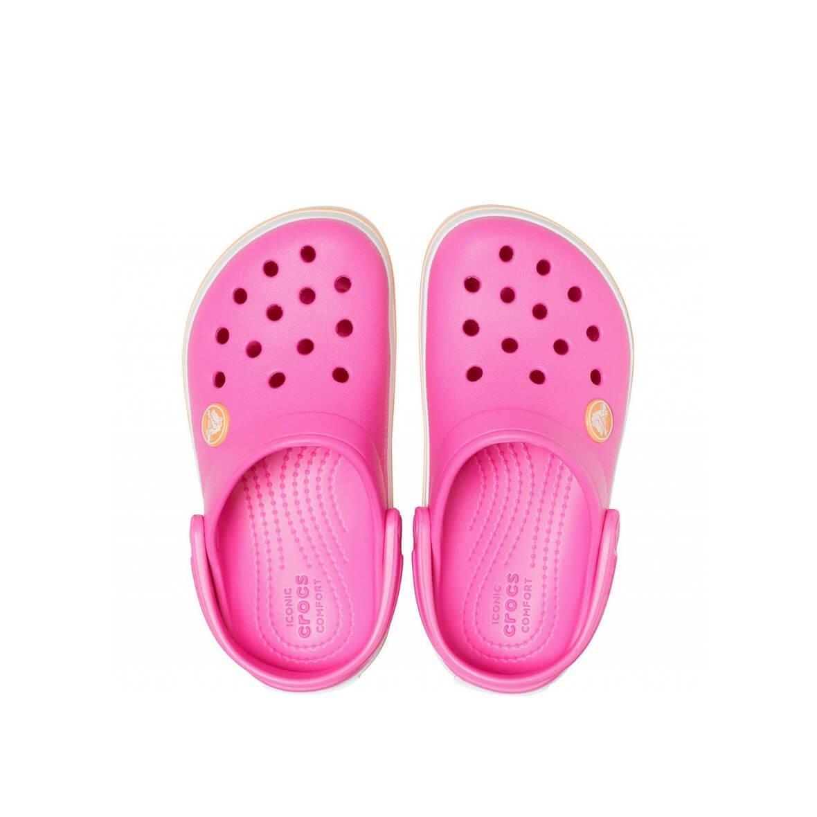 Crocs Crocband Clog K Electric Pink / Cantaloupe Çocuk Pembe Renk Terlik