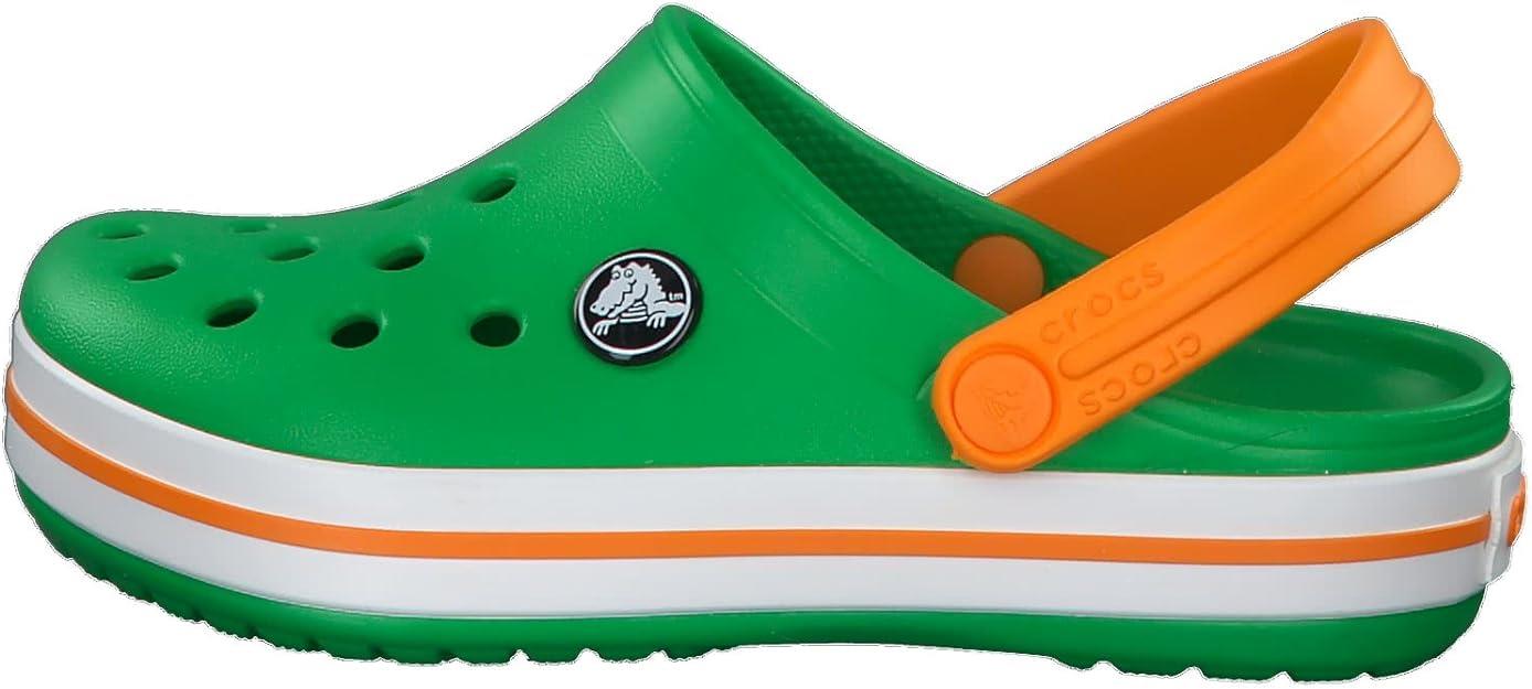 Crocs Crocband Clog K Grass Green White Blazing Orange Çocuk Terlik