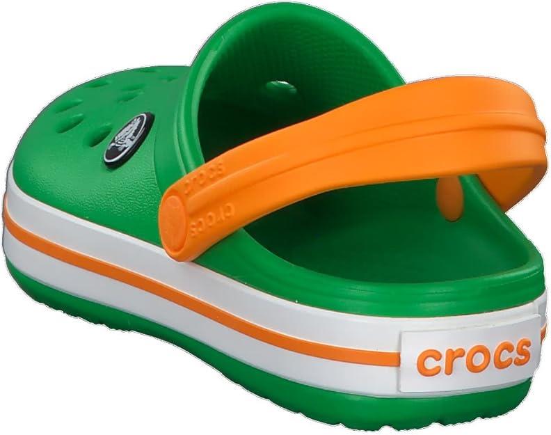 Crocs Crocband Clog K Grass Green White Blazing Orange Çocuk Terlik