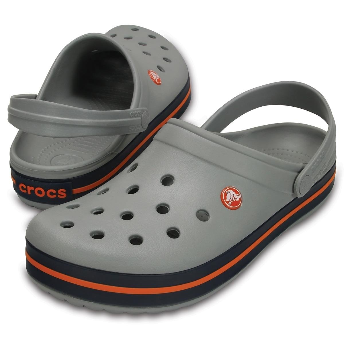 Crocs Crocband Light Grey Navy 11016-01U Kadın Gri Terlik