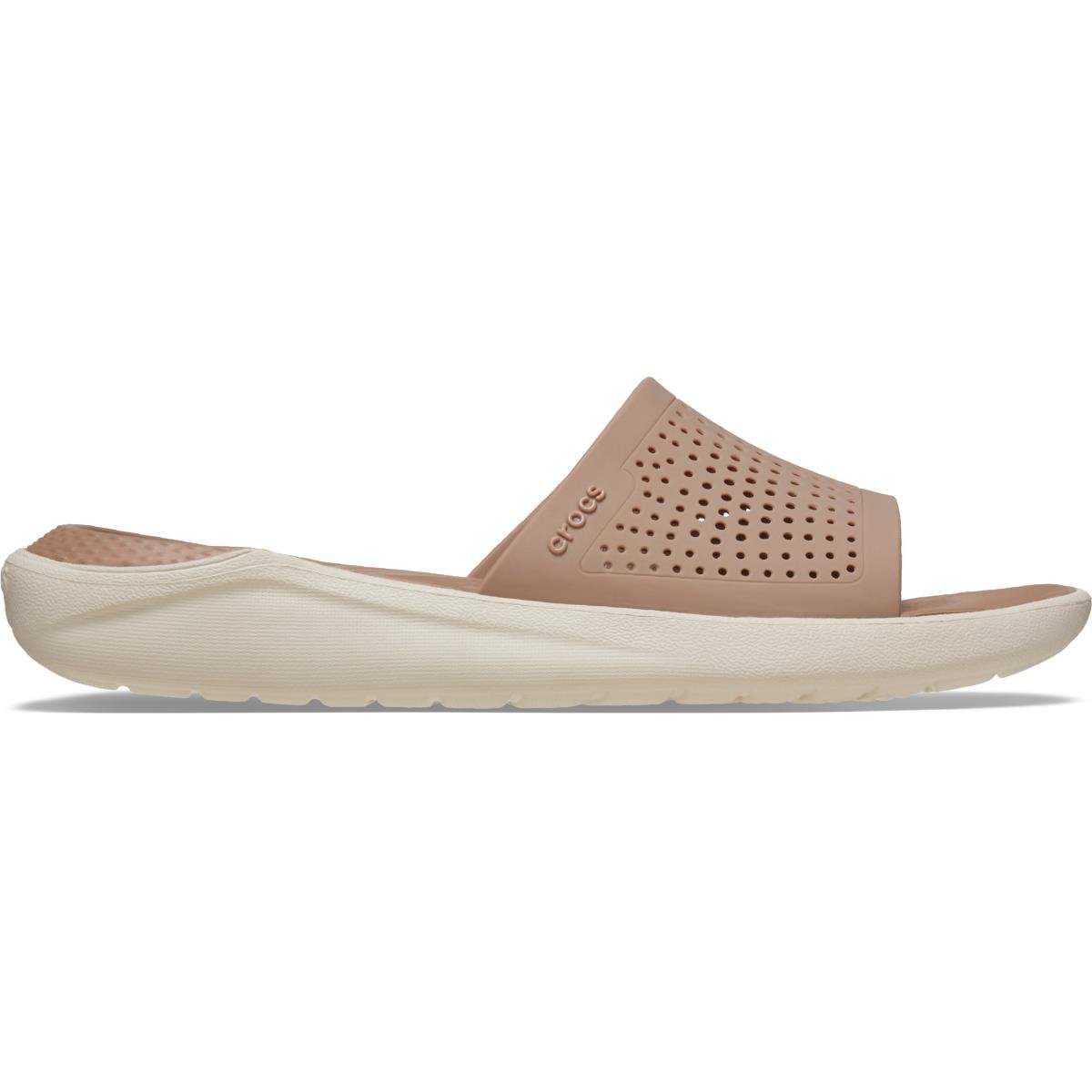 Crocs LiteRide Slide 205183-2J3 Erkek Latte Rengi Bantlı Terlik